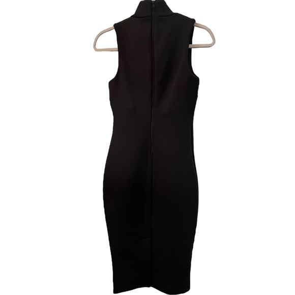New Cameo Black Midi Dress with High Collar - Picture 7 of 13